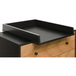 Plan à Langer Pin Massif Noir Bo