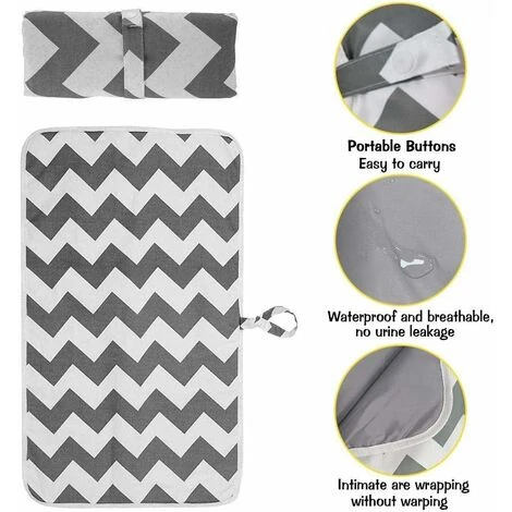 Matelas à Langer, Impermeable Portable Tapis A Langer Bebe Pour Maison Extérieur Voyage, Pliable Tapis A Langer De Voyage Pour Les Bébé, Les Personnes âgées, Les Menstruations Féminines 60X35 Cm Fonta 5 Matelas à Langer, Impermeable Portable Tapis A Langer Bebe Pour Maison Extérieur Voyage, Pliable Tapis A Langer De Voyage Pour Les Bébé, Les Personnes âgées, Les Menstruations Féminines 60X35 Cm Fonta – Image 3