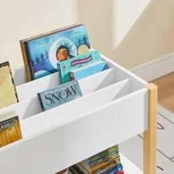 SoBuy KMB35-W Bibliothèque Enfants Étagère à Livres Étagère De Rangement Pour Livres Et Jouets Meuble De Rangement Organisateur De Jouets Et Livres Multifonctionnel à 2 étagères -ATMOSPHERA || Songmics Soldes Boutique 48894935 4