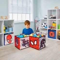 Lot De 4 Cubes De Rangement Pliables Et Décoratifs - Marvel Spiderman 28 Cm X 28 Cm -ATMOSPHERA || Songmics Soldes Boutique 49179730 3