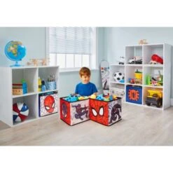 Lot De 4 Cubes De Rangement Pliables Et Décoratifs - Marvel Spiderman 28 Cm X 28 Cm -ATMOSPHERA || Songmics Soldes Boutique 49179730 4