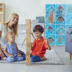 Relaxdays Armoire Chambre D'enfant, Modulable, 2 Tringle à Vêtements, DIY, étagère Animaux, HLP 145x110x37 Cm, Bleu -ATMOSPHERA || Songmics Soldes Boutique 49878345 3