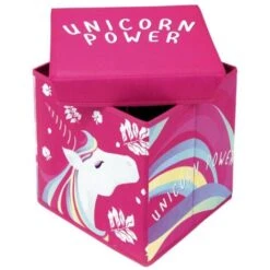 Tabouret De Rangement Licorne - 30x30x30 Cm