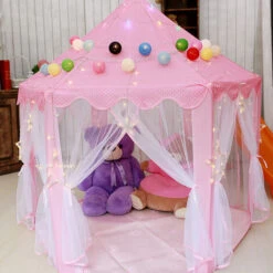 Tente Pliable Portative De Jeu Pour Enfants Princesse Tente Enfants Rose -ATMOSPHERA || Songmics Soldes Boutique 53067504 5