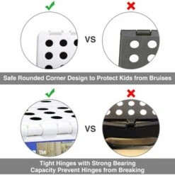 Tabouret Pliant Et Portable Pour Enfants Et Adultes, Petit Marchepied Pliable Plastique, Antidérapant Pour La Cuisine, Salle De Bains, Jardin, Chambre, 22cm, Blanc -ATMOSPHERA || Songmics Soldes Boutique 53307043 3