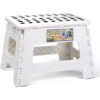 Tabouret Pliant Blanc Et Portable Pour Enfants Et Adultes, Petit Marchepied Pliable Plastique, Antidérapant Pour La Cuisine, Salle De Bains, Jardin, Chambre, 22cm, -ATMOSPHERA || Songmics Soldes Boutique 53467196 1
