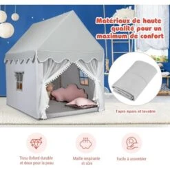 COSTWAY Tente De Jeux Pour Enfants, Cabane De Style Princesse En Coton, Cadeau Pour Garçons Et Filles -ATMOSPHERA || Songmics Soldes Boutique 53988663 3