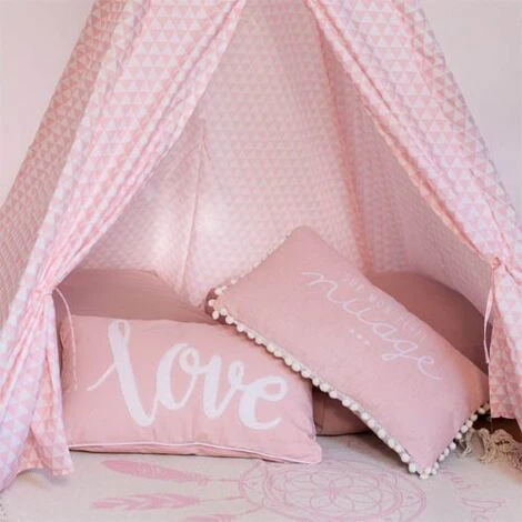 Tipi Déco Enfant 160cm Rose Atmosphera For Kids 5 Tipi Déco Enfant 160cm Rose Atmosphera For Kids – Image 3