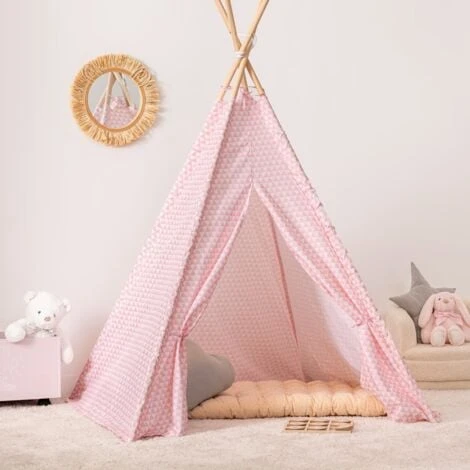 Tipi Déco Enfant 160cm Rose Atmosphera For Kids 6 Tipi Déco Enfant 160cm Rose Atmosphera For Kids – Image 4