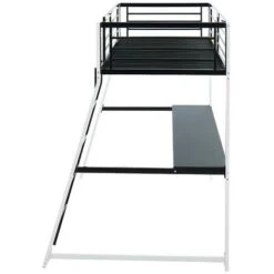 Lit Mezzanine MALICIA - 90 X 190 Cm - Bureau Intégré - Noir Et Blanc -ATMOSPHERA || Songmics Soldes Boutique 55881965 5