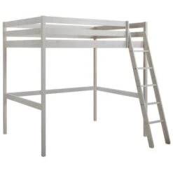 Lit Mezzanine GEDEON II - 140 X 190 Cm - Pin Massif - Blanchi -ATMOSPHERA || Songmics Soldes Boutique 55882950 3