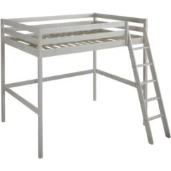 Lit Mezzanine GEDEON II - 140 X 190 Cm - Pin Massif - Blanchi -ATMOSPHERA || Songmics Soldes Boutique 55882950 4