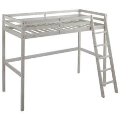 Lit Mezzanine GEDEON II - 90 X 190 Cm - Pin Massif - Blanchi -ATMOSPHERA || Songmics Soldes Boutique 55885085 4