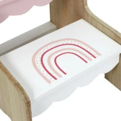 Paris Prix - Marchepied Pour Enfant Fille 33cm Rose & Blanc -ATMOSPHERA || Songmics Soldes Boutique 57074710 4