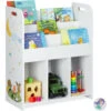 Relaxdays Etagère Enfants, Jouets Et Livres, Garçonnets Et Fillettes, Motif Feu , étagère De Jouets, PB, 75x62x29 Cm, -ATMOSPHERA || Songmics Soldes Boutique 57960823 1
