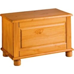 Malle, Pin Massif , Couleur Miel, Mesure 46x70x39 Cm 46x70x39 Cm ( Hauteur-largeur-profondeur)