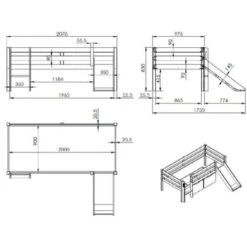 Paris Prix - Lit Enfant Surélevé & Toboggan Pino 90x200cm Blanc 11 Paris Prix - Lit Enfant Surélevé & Toboggan Pino 90x200cm Blanc -ATMOSPHERA || Songmics Soldes Boutique 59288246 5