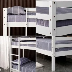 Lits Superposés Pour Enfants 190x90cm Blanc AMBRE -ATMOSPHERA || Songmics Soldes Boutique 59927379 4