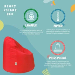 Ready Steady Bed Sac à Haricots Pour Les Enfants, Intérieur Confortable BeanBag Siège,Résistant à L'eau, Perles D'EPS Remplies Sac à Haricots Les Enfants Chaise,H65xL60xW60cm, Rouge 11 Ready Steady Bed Sac à Haricots Pour Les Enfants, Intérieur Confortable BeanBag Siège,Résistant à L'eau, Perles D'EPS Remplies Sac à Haricots Les Enfants Chaise,H65xL60xW60cm, Rouge -ATMOSPHERA || Songmics Soldes Boutique 60309671 5