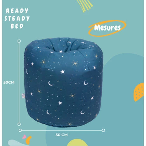 Ready Steady Bed Poufs Pour L'intérieur Pour Enfants, Poufs De Salon, Moonlight 4 Ready Steady Bed Poufs Pour L'intérieur Pour Enfants, Poufs De Salon, Moonlight – Image 2