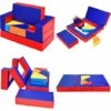 RELAX4LIFE Canapé De Jeu 4 En 1 Pour Enfants En Blocs De Construction, Matelat, Table,Canapés Enfant En EPE Et PVC Imperpérable Pour Maison, École Maternelle, Crèche, Multicolore(Multicolore)