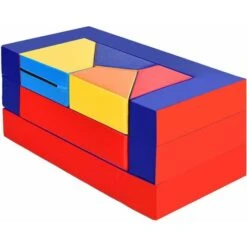 RELAX4LIFE Canapé De Jeu 4 En 1 Pour Enfants En Blocs De Construction, Matelat, Table,Canapés Enfant En EPE Et PVC Imperpérable Pour Maison, École Maternelle, Crèche, Multicolore(Multicolore) -ATMOSPHERA || Songmics Soldes Boutique 60464901 3