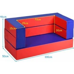 RELAX4LIFE Canapé De Jeu 4 En 1 Pour Enfants En Blocs De Construction, Matelat, Table,Canapés Enfant En EPE Et PVC Imperpérable Pour Maison, École Maternelle, Crèche, Multicolore(Multicolore) -ATMOSPHERA || Songmics Soldes Boutique 60464901 4