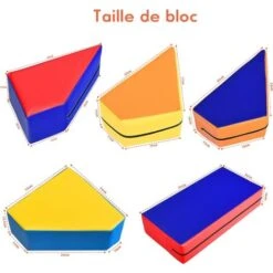 RELAX4LIFE Canapé De Jeu 4 En 1 Pour Enfants En Blocs De Construction, Matelat, Table,Canapés Enfant En EPE Et PVC Imperpérable Pour Maison, École Maternelle, Crèche, Multicolore(Multicolore) -ATMOSPHERA || Songmics Soldes Boutique 60464901 5