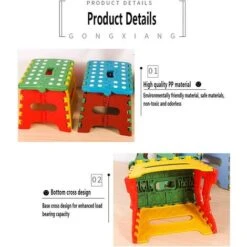 Marchepied Pliant Portable, Petite Marche Pliante, Marche Antidérapante, Tabouret Pliant Pour Enfants Et Adultes, Poids Maximum De 220 Livres, Convient Pour La Cuisine, La Salle De Bain, Le Jardin (co -ATMOSPHERA || Songmics Soldes Boutique 61195868 5