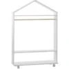 Penderie Enfant à Roulettes Coloris Blanc - L.80,5 X L.36 X H.120 Cm -PEGANE-