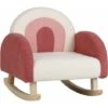 COSTWAY Fauteuil à Bascule Enfant, Fauteuil En Peluche Moderne Avec Pieds En Bois De Peuplier à Bascule Massif, Design Anti-Renversement, Aspect Mignon, Pour Enfant De 3 à 5 Ans -ATMOSPHERA || Songmics Soldes Boutique 64078299 1