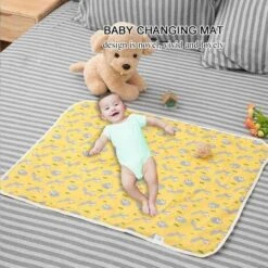 60x80cm Bébé Tapis D'urine Grand Respirant Imperméable À L'eau Infantile Doublure Couverture De Tapis Matelas à Langer Couches À Langer Change Lit En Coton Couverture De Bande Dessinée(fox) -ATMOSPHERA || Songmics Soldes Boutique 67808255 3