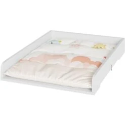 WOLTU Table à Langer Plateau. Plan à Langer Pour Commode En MDF. 60x10.5x80cm. Blanc WT007