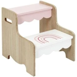 Marchepied Enfant Arc En Ciel Rose Home Deco Kids