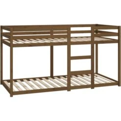 Lit Superposé Marron Miel 90x200 Cm Bois De Pin Massif VidaXL -ATMOSPHERA || Songmics Soldes Boutique 72267096 4
