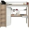 PARISOT HIGH Lit Combiné Mezzanine Enfant - Décor Chene Et Blanc - Sommier Inclus - 90 X 200 Cm 2 PARISOT HIGH Lit Combiné Mezzanine Enfant - Décor Chene Et Blanc - Sommier Inclus - 90 X 200 Cm -ATMOSPHERA || Songmics Soldes Boutique 72288682 1
