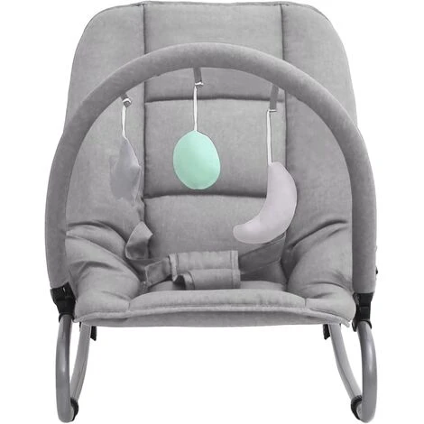 Transat Pour Bébé Gris Clair Acier 4 Transat Pour Bébé Gris Clair Acier – Image 2