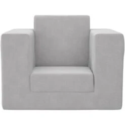 Canapé Pour Enfants | Canapé Droit Fixe Canapé De Salon Sofa Gris Clair Peluche Douce FR71038 -ATMOSPHERA || Songmics Soldes Boutique 76677259 5