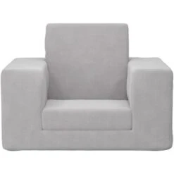 Canapé Pour Enfants | Canapé Droit Fixe Canapé De Salon Sofa Gris Clair Peluche Douce FR11303 -ATMOSPHERA || Songmics Soldes Boutique 76677429 3