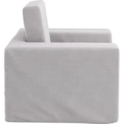 Canapé Pour Enfants | Canapé Droit Fixe Canapé De Salon Sofa Gris Clair Peluche Douce FR11303 -ATMOSPHERA || Songmics Soldes Boutique 76677429 4