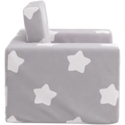 Canapé Pour Enfants | Canapé Droit Fixe Canapé De Salon Sofa Gris Clair Avec étoiles Peluche Douce FR87380 -ATMOSPHERA || Songmics Soldes Boutique 76677895 3