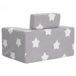 Canapé Pour Enfants | Canapé Droit Fixe Canapé De Salon Sofa Gris Clair Avec étoiles Peluche Douce FR87380 -ATMOSPHERA || Songmics Soldes Boutique 76677895 4