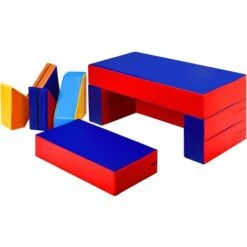 DREAMADE Canapé Bloc De Construction Coloré Pour Enfants 4 En 1, Canapé De Jeu, Table Imperméable, Jeux D'Intérieur Pour Enfants,Convient Pour La Maison Et La Maternelle,150x100x15cm -ATMOSPHERA || Songmics Soldes Boutique 79618451 4
