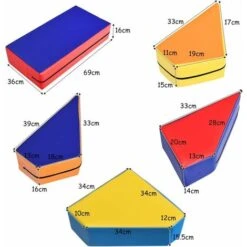 DREAMADE Canapé Bloc De Construction Coloré Pour Enfants 4 En 1, Canapé De Jeu, Table Imperméable, Jeux D'Intérieur Pour Enfants,Convient Pour La Maison Et La Maternelle,150x100x15cm -ATMOSPHERA || Songmics Soldes Boutique 79618451 5