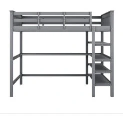 Lit Mezzanine Enfant 140 X 200 Avec Rangement Et Bureau Sous Lit, Gris -ATMOSPHERA || Songmics Soldes Boutique 80167628 5