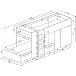 Lits Superposés Alvin Pour Deux Enfants Fuchsia Chêne Et Blanc Mat Avec Armoire Fuchsia, Chêne Et Blanc 7 Lits Superposés Alvin Pour Deux Enfants Fuchsia Chêne Et Blanc Mat Avec Armoire Fuchsia, Chêne Et Blanc -ATMOSPHERA || Songmics Soldes Boutique 80358353 3