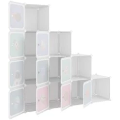 Armoire De Rangement | Armoire De Chambre Pour Enfants Avec 10 Cubes Blanc PP 40934 -ATMOSPHERA || Songmics Soldes Boutique 80857788 5