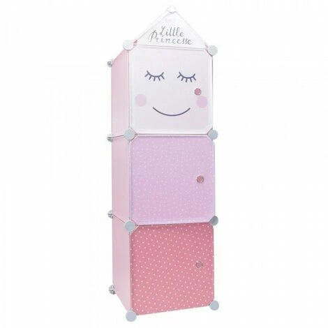 Rangement Enfant Cubes 3 Casiers Rose 4 Rangement Enfant Cubes 3 Casiers Rose – Image 2