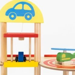 Circuit Voitures Jouet Pour Enfants Et Garage Montessori Robincool Monza 50x40x47 Cm 5 Accessoires Inclus En Bois Écologique -ATMOSPHERA || Songmics Soldes Boutique 81223030 5