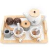 Service à Thé Jouet Montessori Robincool Tea Caprizze 27x21x10 Cm En Bois Éco Avec Plateau, Théière Et Accessoires Inclus -ATMOSPHERA || Songmics Soldes Boutique 81223062 1